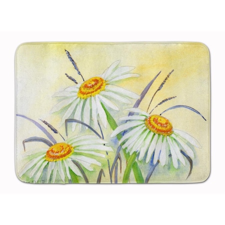 Jensendistributionservices Daisies by Maureen Bonfield Machine Washable Memory Foam Mat MI2550613